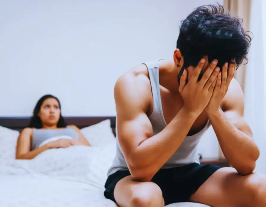 Image of upset man in need of erectile dysfunction treatment Cambridgeshire